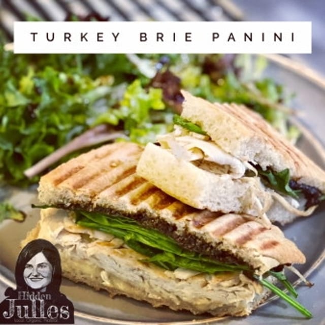 Turkey Brie Panini Sandwich.